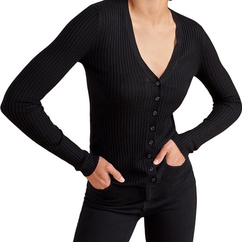 La Ligne Fine Line Cardigan Black size XS
